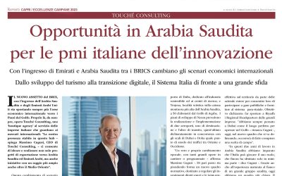 Opportunità in Arabia Saudita per le pmi italiane dell’innovazione