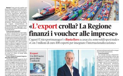 L’export crolla? La Regione finanzi i voucher alle imprese